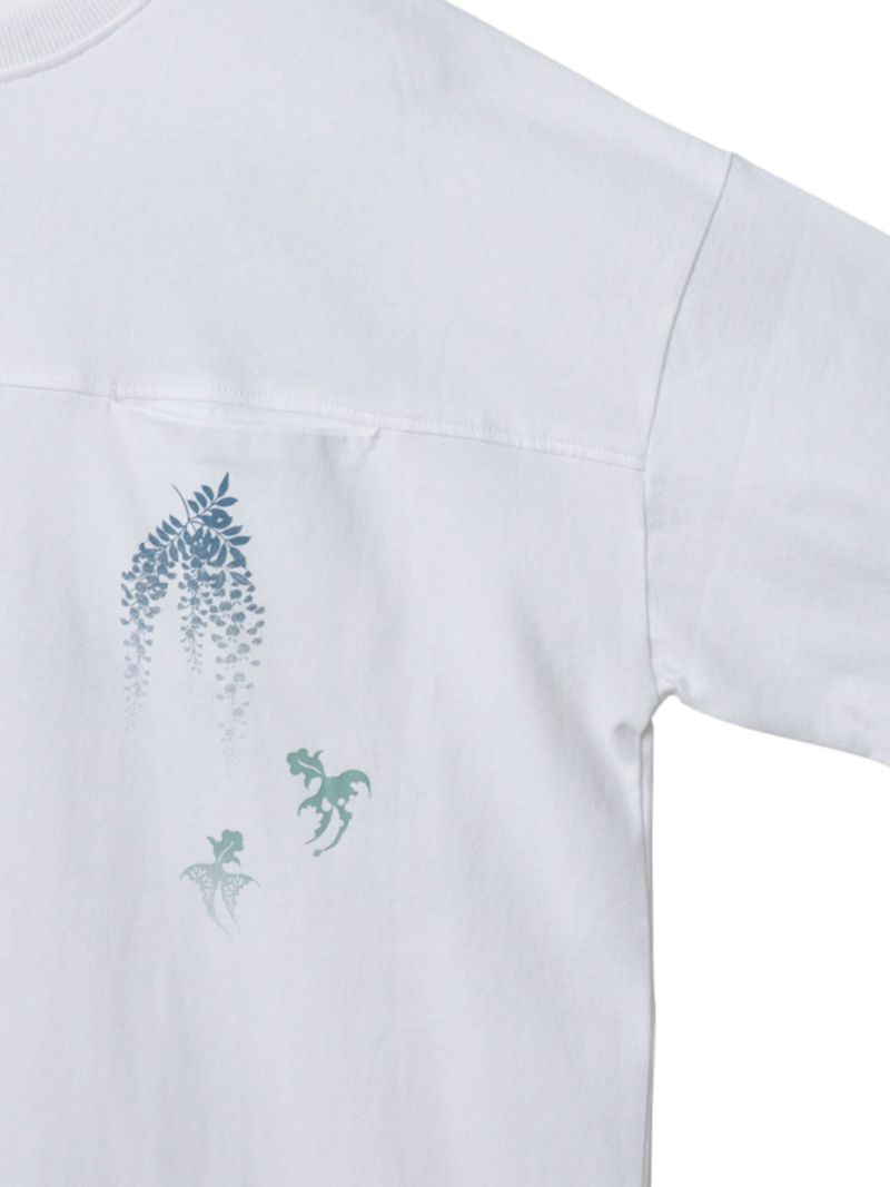 【雅結】藤と金魚プリント チュニックTシャツ