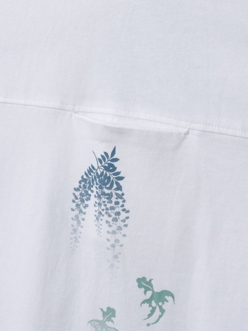 【雅結】藤と金魚プリント チュニックTシャツ