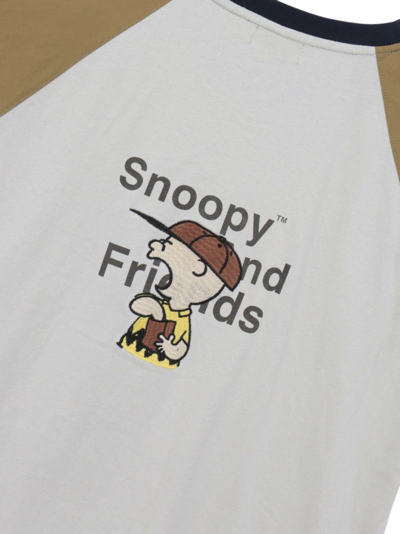 【JUICY×PEANUTS】“VINTAGE SNOOPY”サガラ刺繍 袖切替Tシャツ〔別注〕