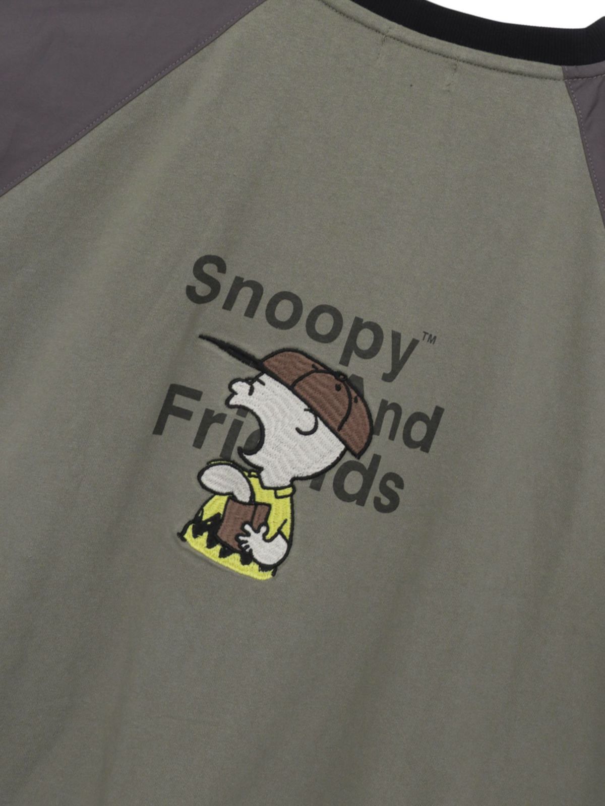 【JUICY×PEANUTS】“VINTAGE SNOOPY”サガラ刺繍 袖切替Tシャツ〔別注〕