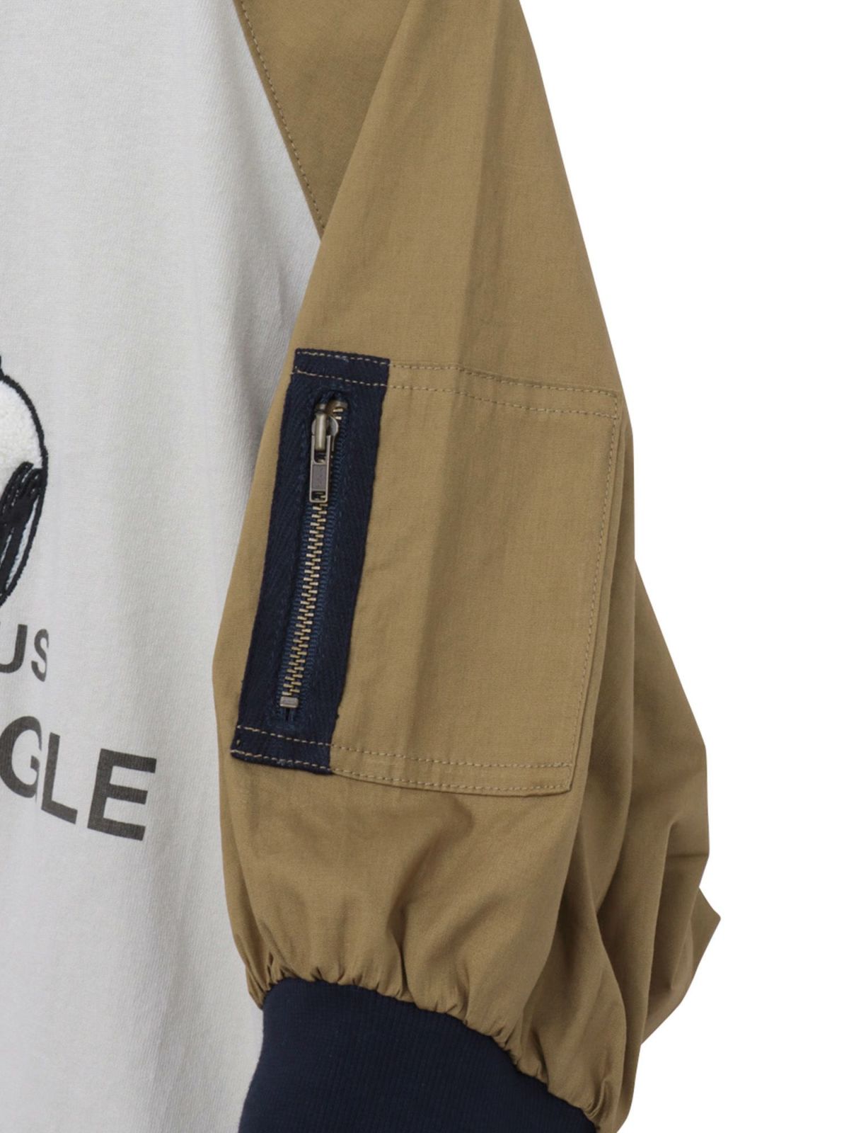 【JUICY×PEANUTS】“VINTAGE SNOOPY”サガラ刺繍 袖切替Tシャツ〔別注〕