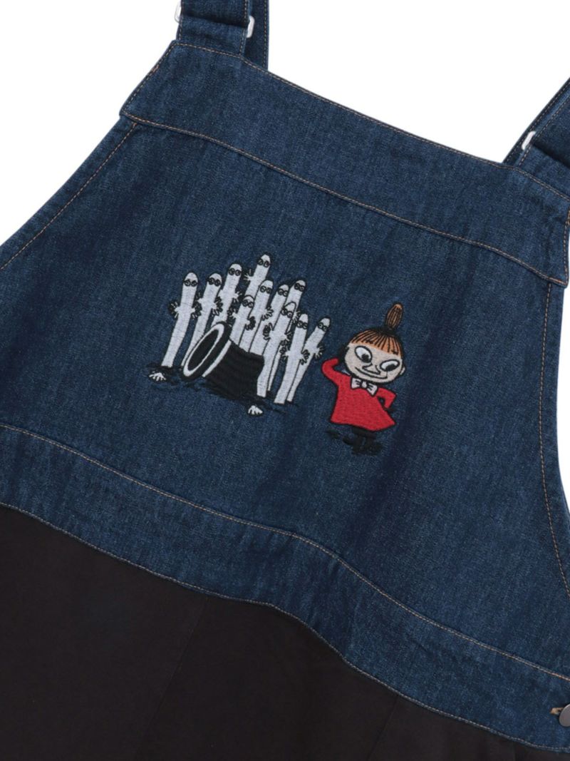 【JUICY×MOOMIN】“リトルミイとニョロニョロ”総刺繍 切替ジャンパースカート〔別注〕