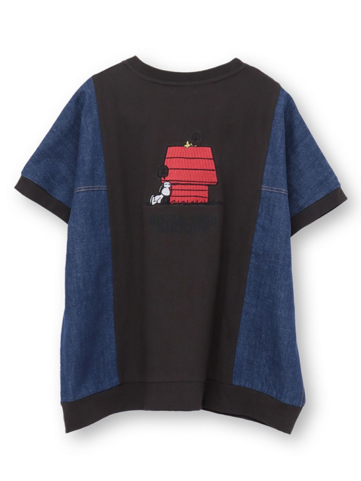 【JUICY×PEANUTS】トラッカー風タック遣い デニム切替プルオーバー〔別注〕