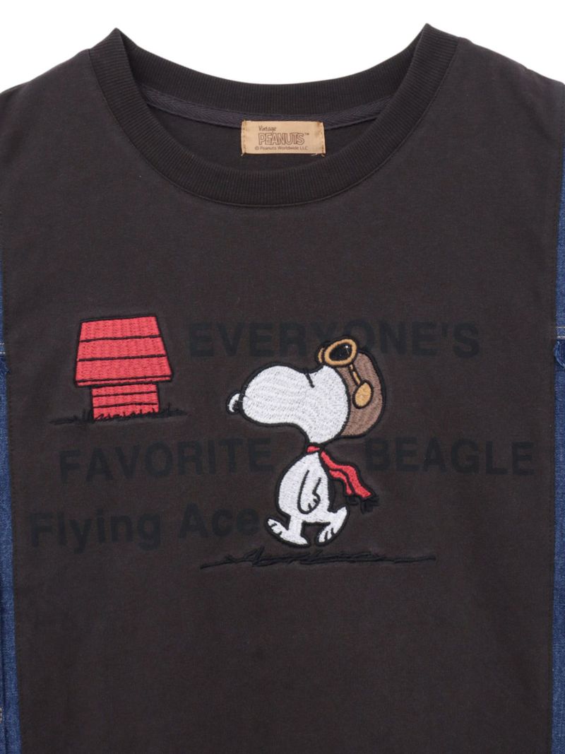 【JUICY×PEANUTS】トラッカー風タック遣い デニム切替プルオーバー〔別注〕