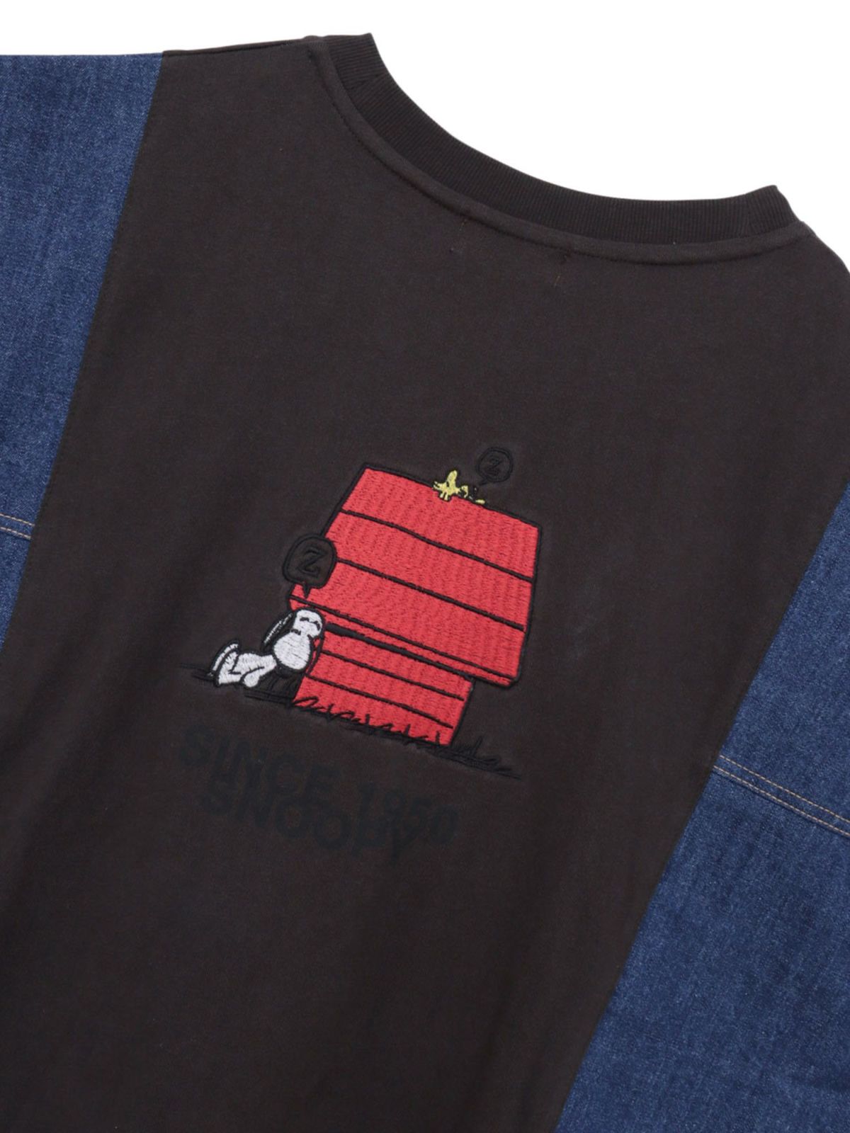 【JUICY×PEANUTS】トラッカー風タック遣い デニム切替プルオーバー〔別注〕