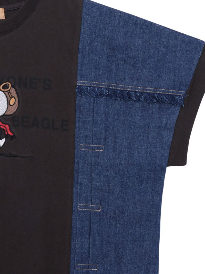 【JUICY×PEANUTS】トラッカー風タック遣い デニム切替プルオーバー〔別注〕