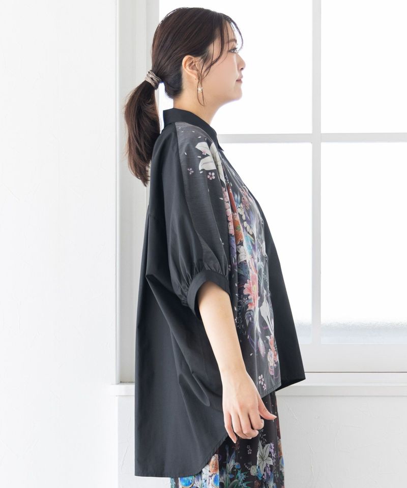 【雅結×iS ScoLar】コラボ 和風花柄シャツ