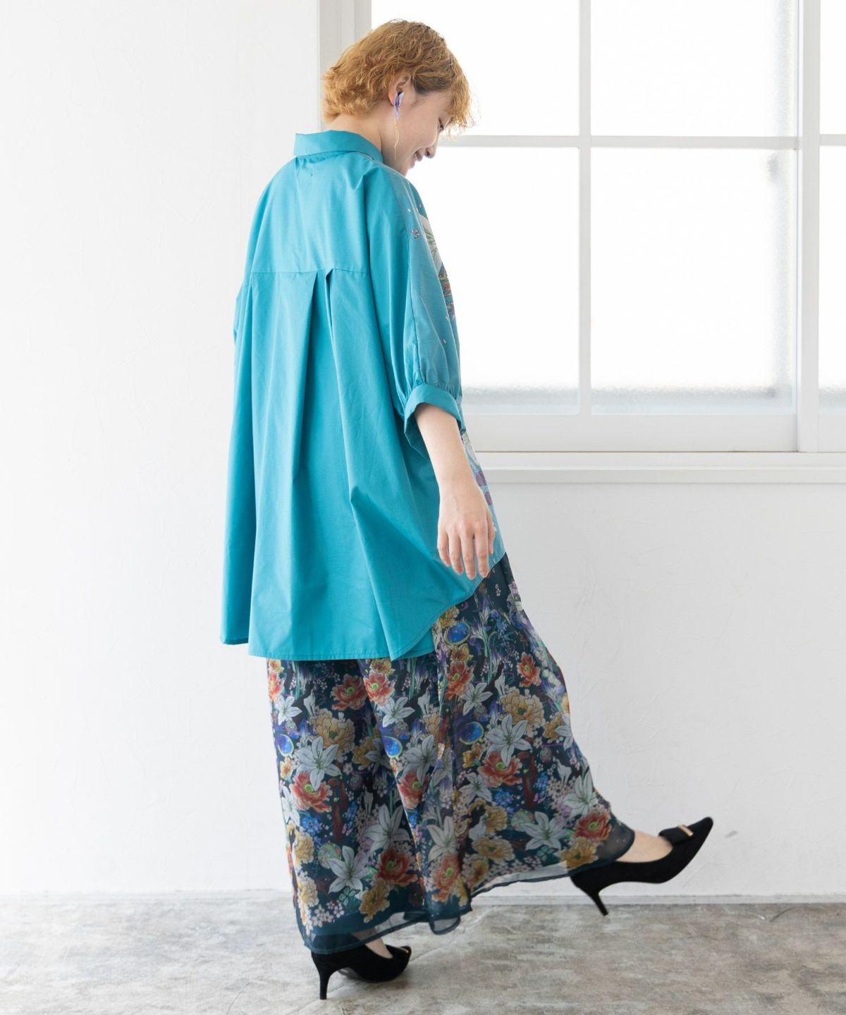 【雅結×iS ScoLar】コラボ 和風花柄シャツ