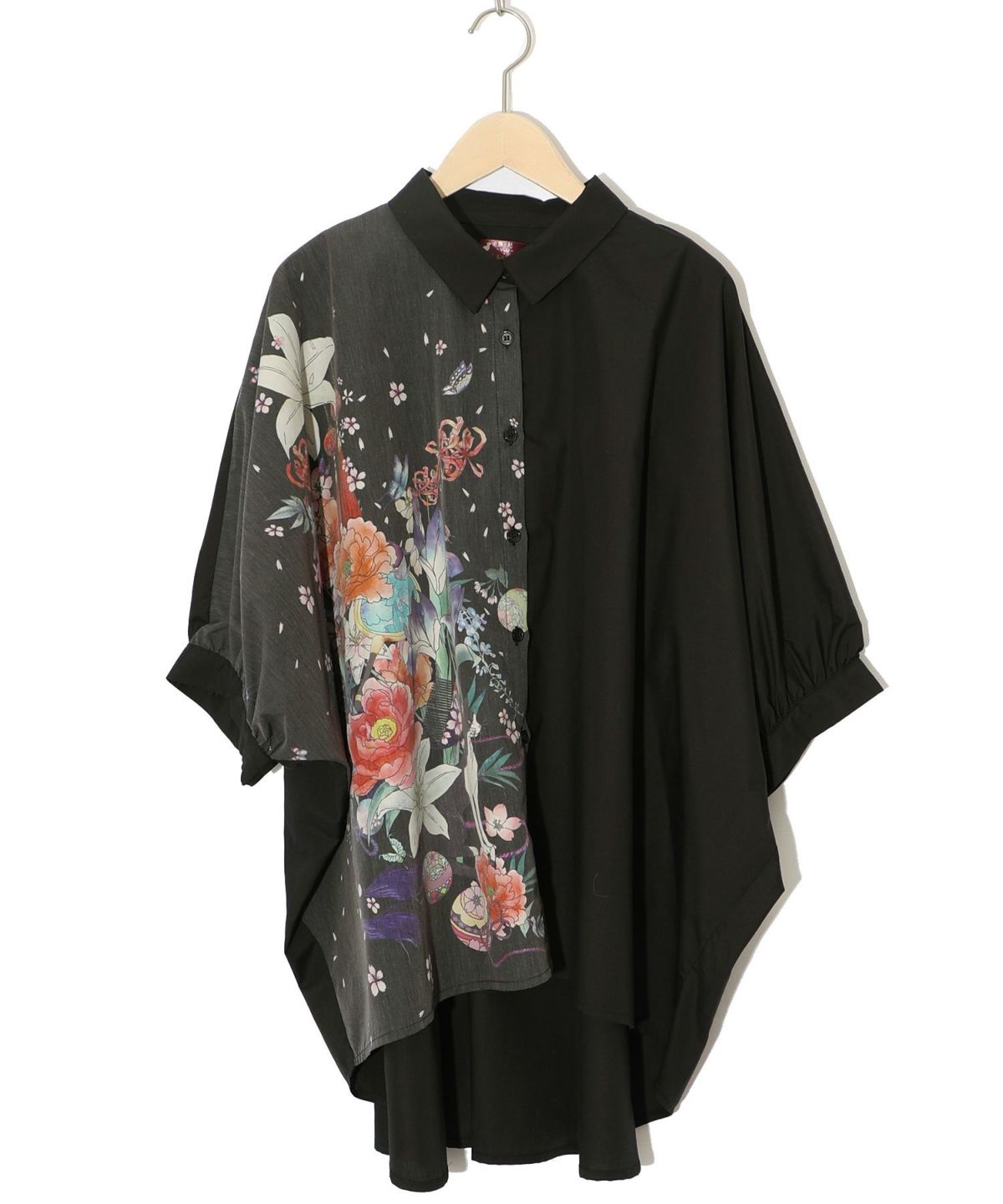 【雅結×iS ScoLar】コラボ 和風花柄シャツ