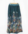 【雅結×iS ScoLar】コラボ 和風花柄シフォン重ねパンツ