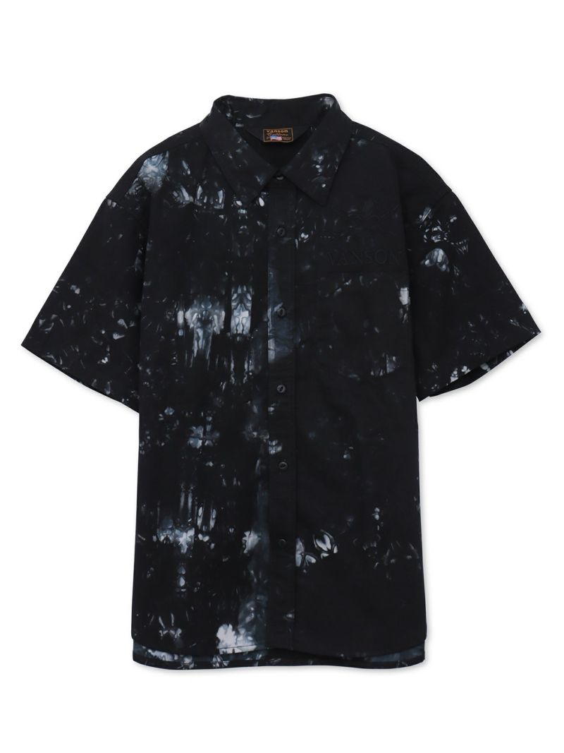 【VANSON】スカル総刺繍 半袖シャツ