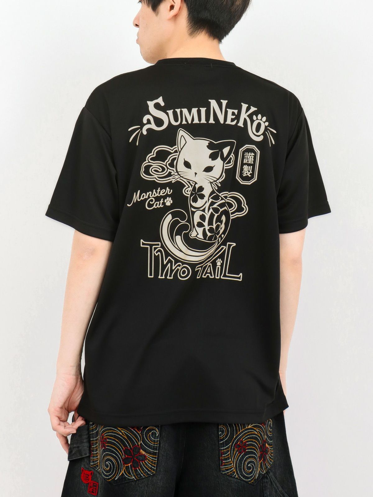 【SUMINEKO】“スミネコ”プリントDRY素材Tシャツ