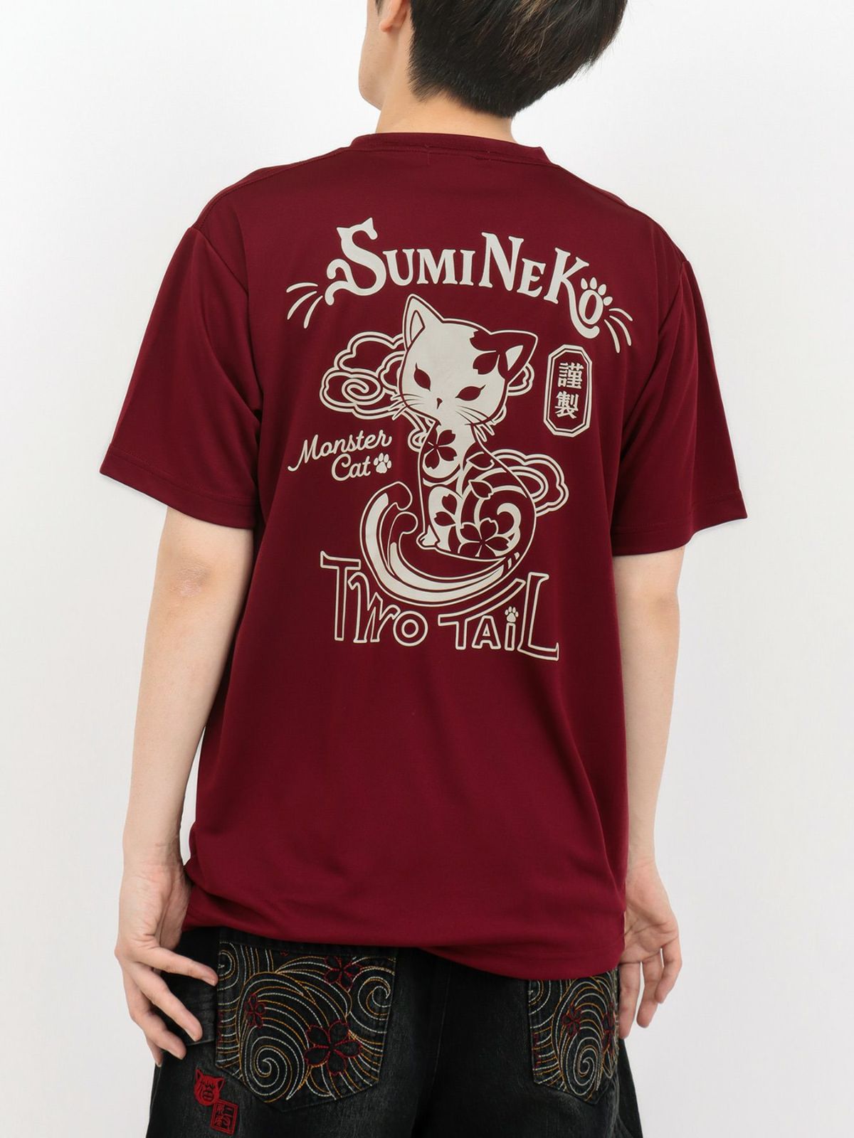 【SUMINEKO】“スミネコ”プリントDRY素材Tシャツ