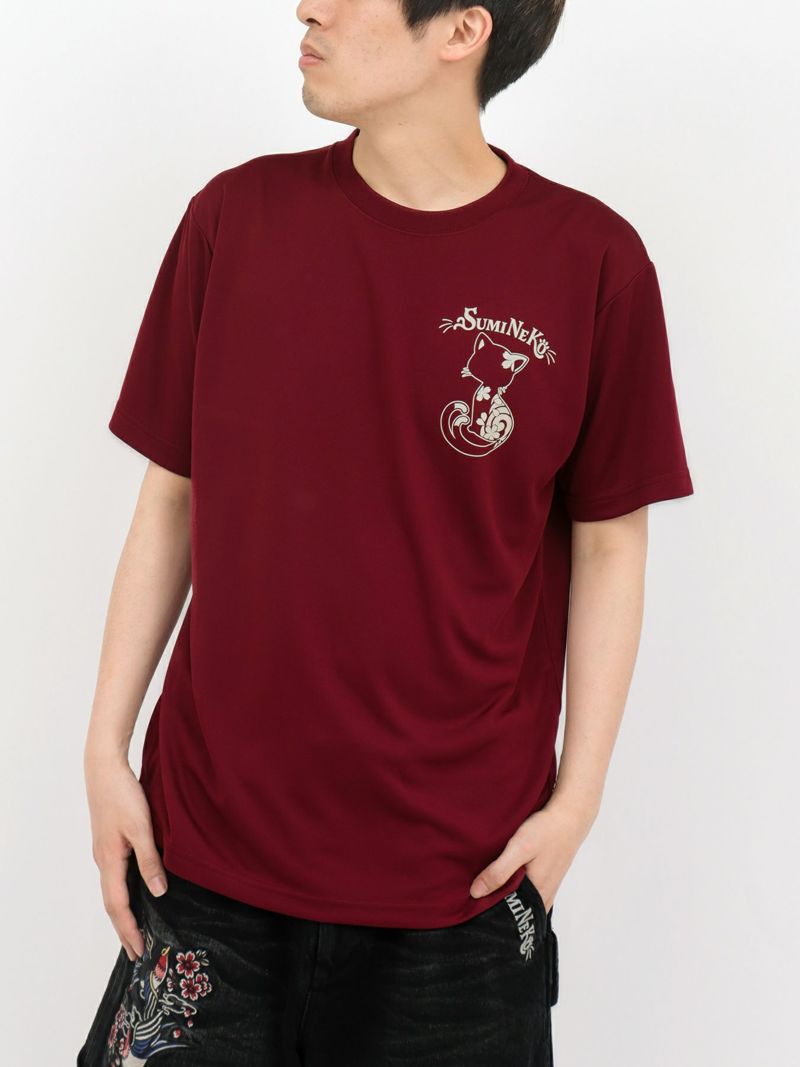 【SUMINEKO】“スミネコ”プリントDRY素材Tシャツ