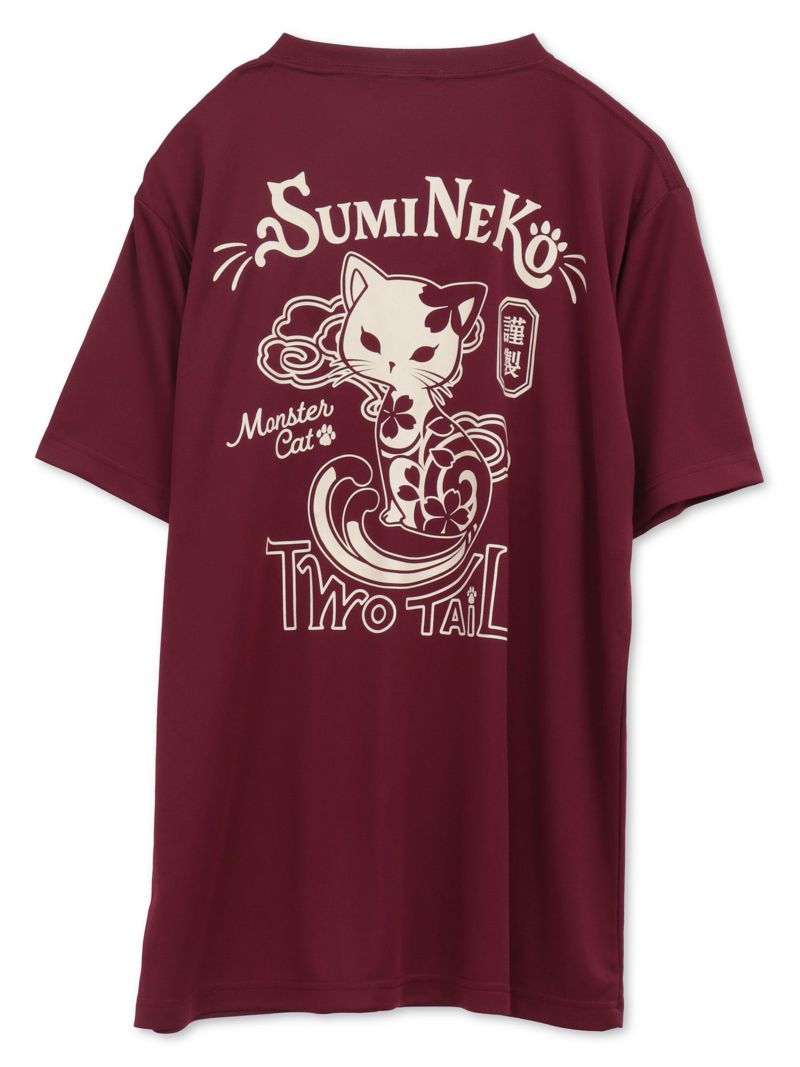 【SUMINEKO】“スミネコ”プリントDRY素材Tシャツ