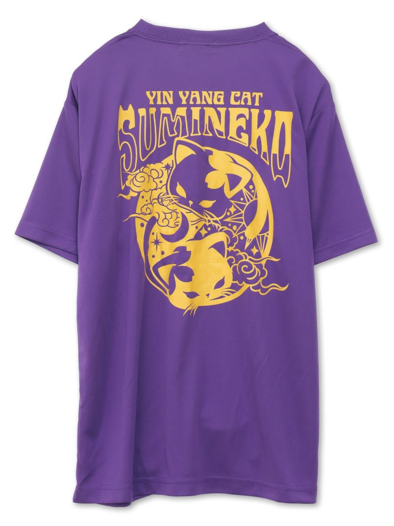 【SUMINEKO】“YIN YANG CAT”プリントDRY素材Tシャツ