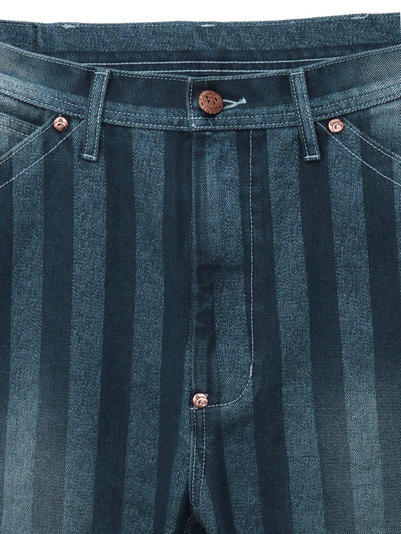 【PANDIESTA JAPAN】 ストライプデニムジャガード ワイドペインターパンツ