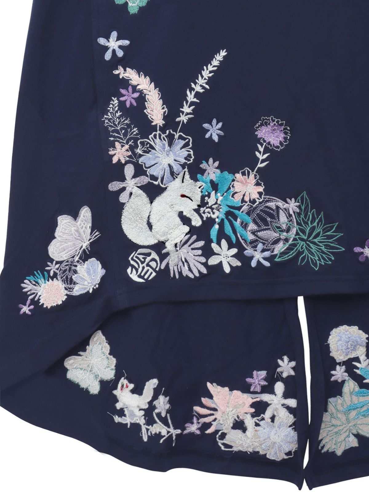 【今昔 -KON-JAKU-】“手毬と花”総刺チュニックTシャツ