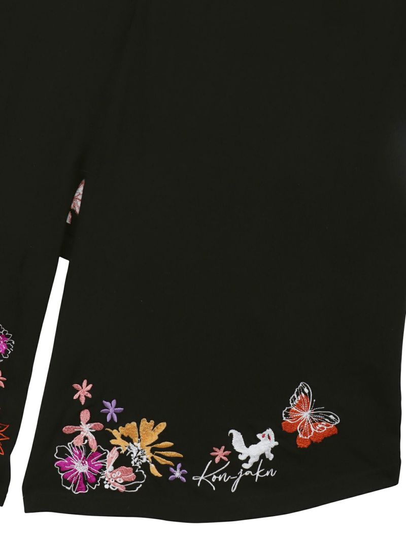 【今昔 -KON-JAKU-】“手毬と花”総刺チュニックTシャツ