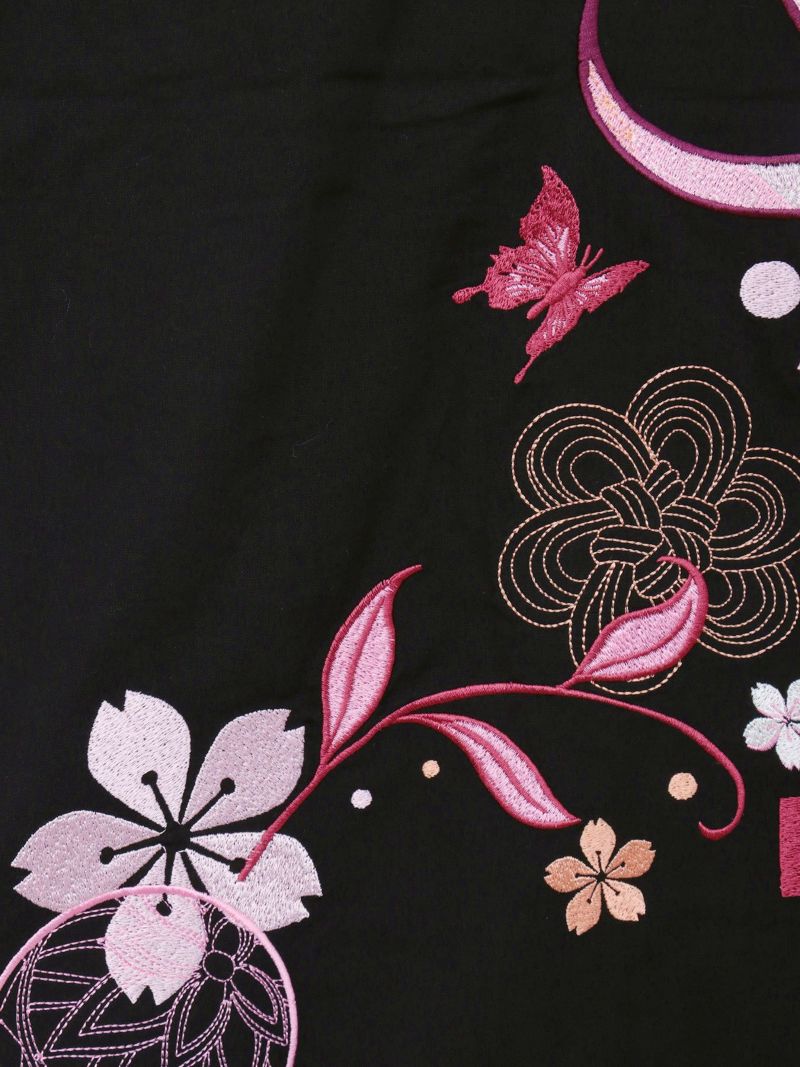 【今昔 -KON-JAKU-】“桜花爛漫”総刺繍 半袖開襟シャツ