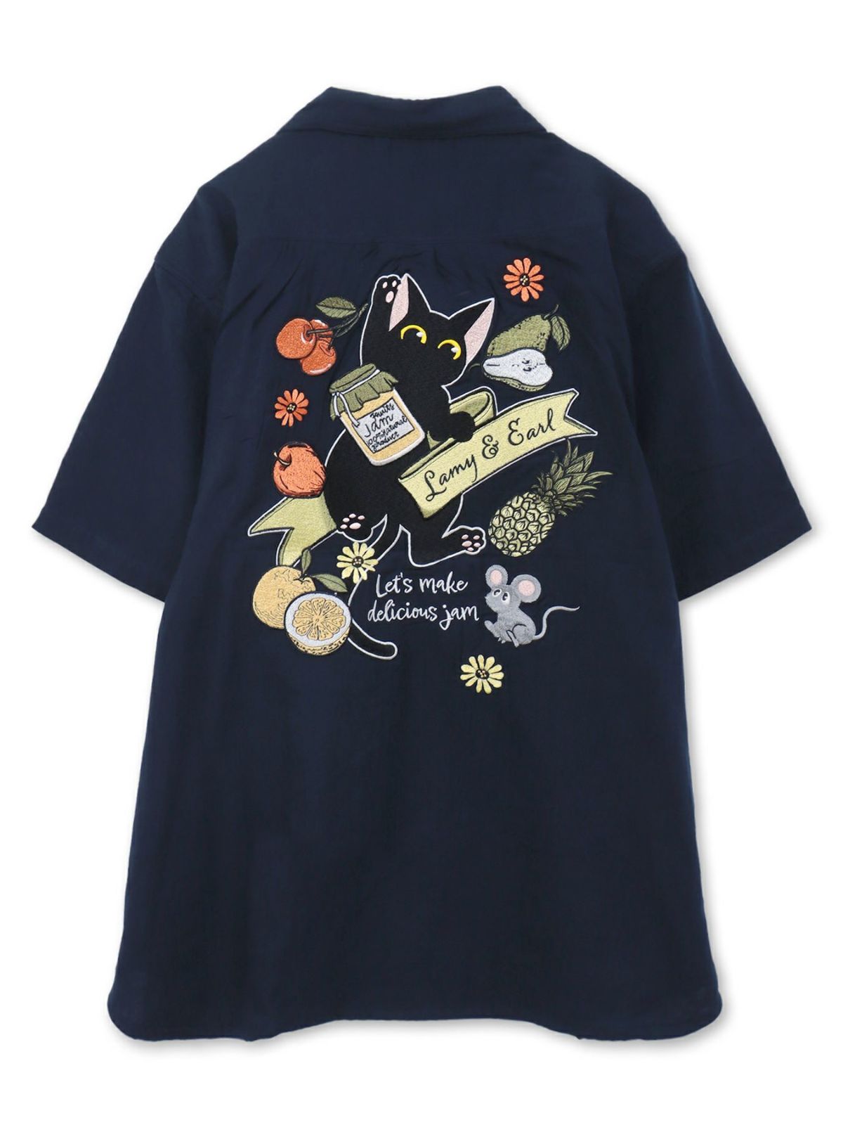 【LiN】“美味しいジャムを作ろう”総刺繍 半袖シャツ