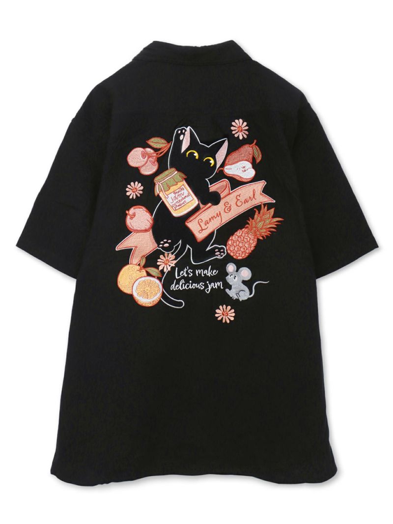 【LiN】“美味しいジャムを作ろう”総刺繍 半袖シャツ