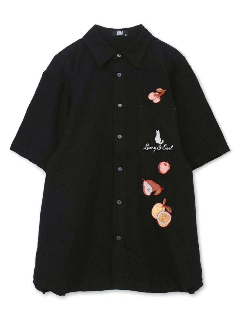 【LiN】“美味しいジャムを作ろう”総刺繍 半袖シャツ