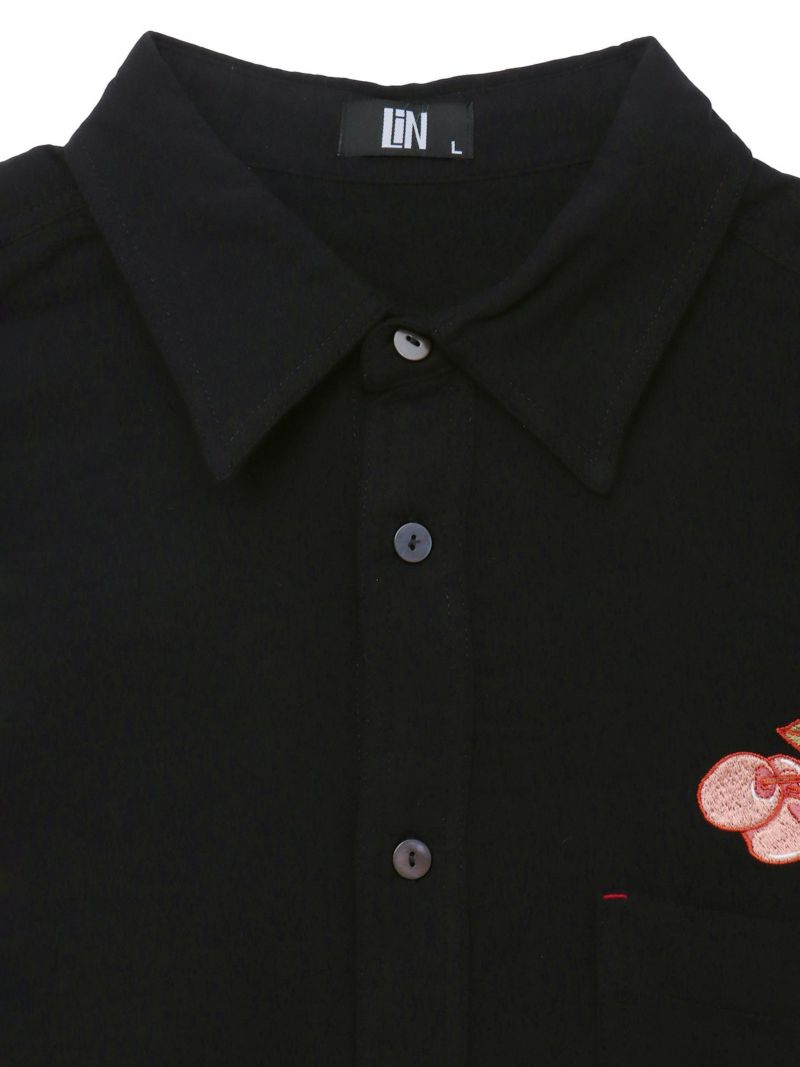 【LiN】“美味しいジャムを作ろう”総刺繍 半袖シャツ