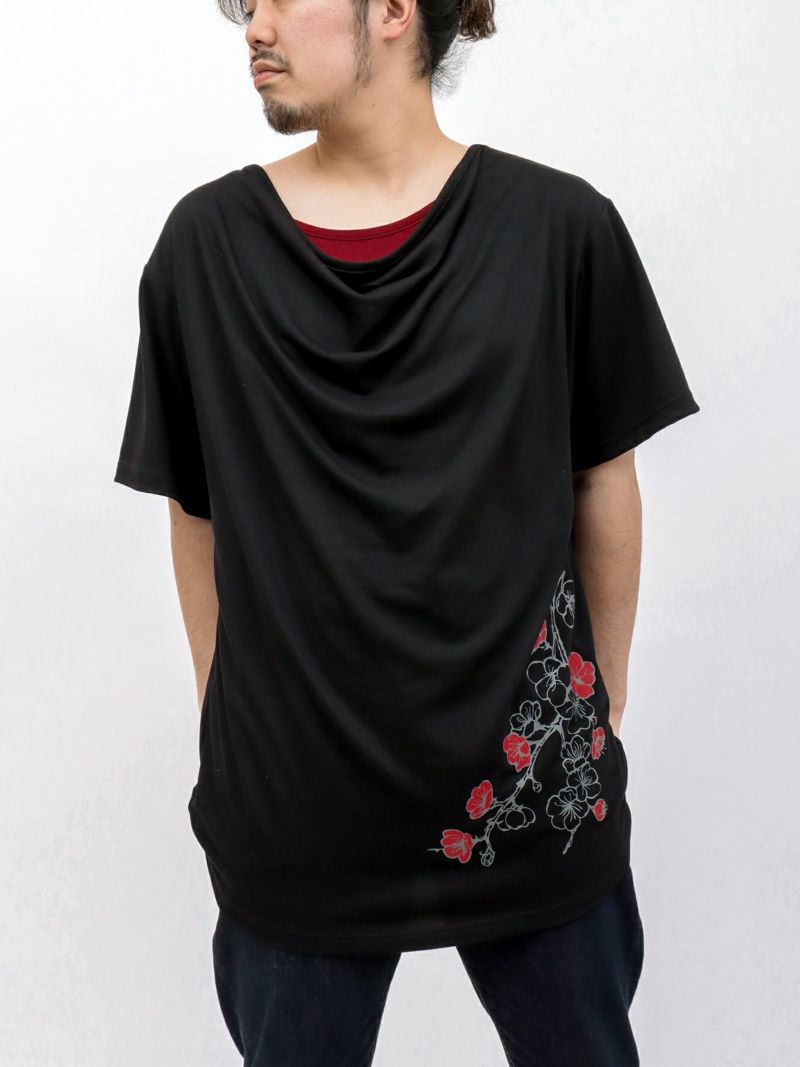 【雅結 -EN-】陰桜プリント ドレープTシャツ