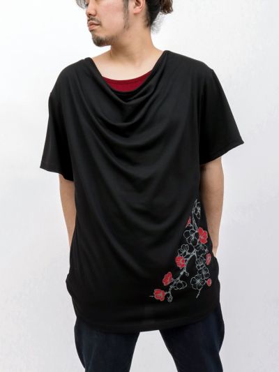 【雅結 -EN-】<br>陰桜プリント ドレープTシャツ