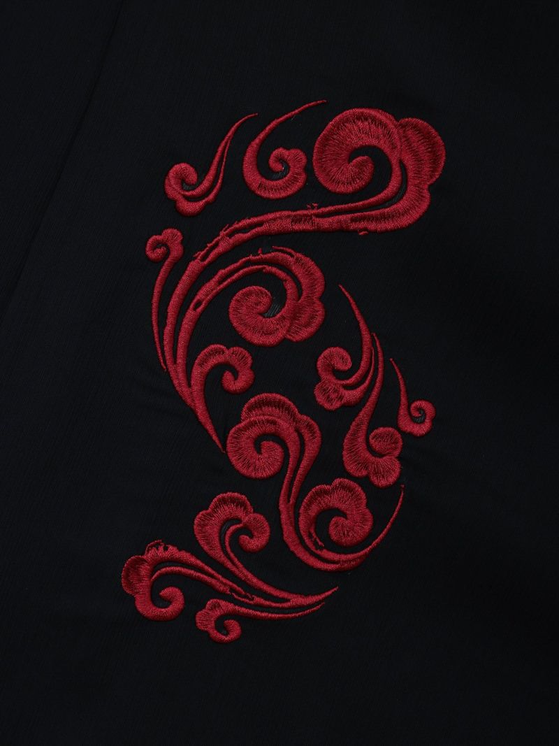 【雅結 -EN-】八咫烏刺繍 楊柳素材 着物ロングカーディガン