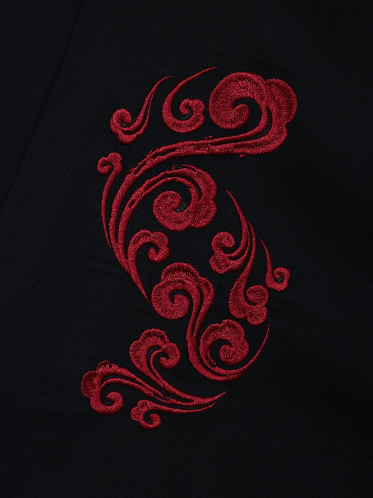 【雅結 -EN-】八咫烏刺繍 楊柳素材 着物ロングカーディガン