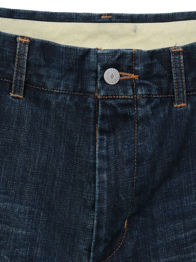 【SUMINEKO】“ツバメと振り向き猫”総刺繍デニムショーツ