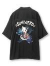 【SUMINEKO】“陰陽猫”総刺繍スカシャツ
