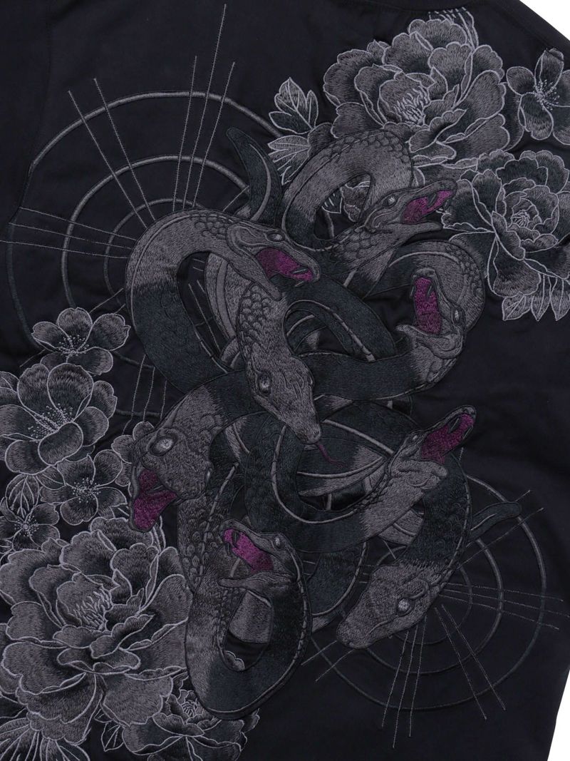 【絡繰魂・粋】“ヤマタノオロチ”総刺繍Tシャツ〔別注〕