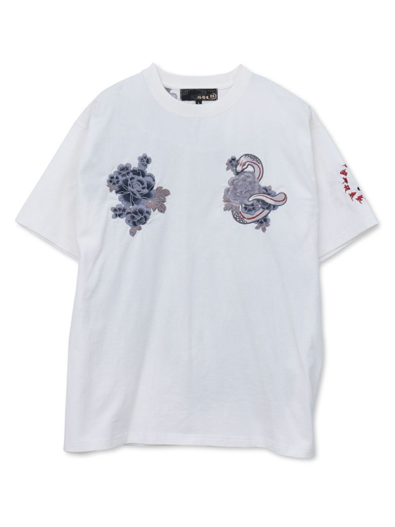 【絡繰魂・粋】“ヤマタノオロチ”総刺繍Tシャツ〔別注〕