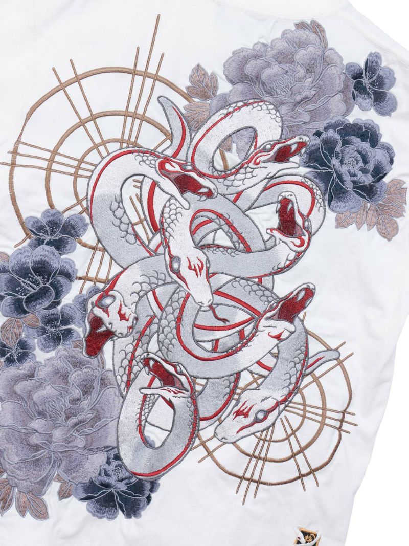 【絡繰魂・粋】“ヤマタノオロチ”総刺繍Tシャツ〔別注〕