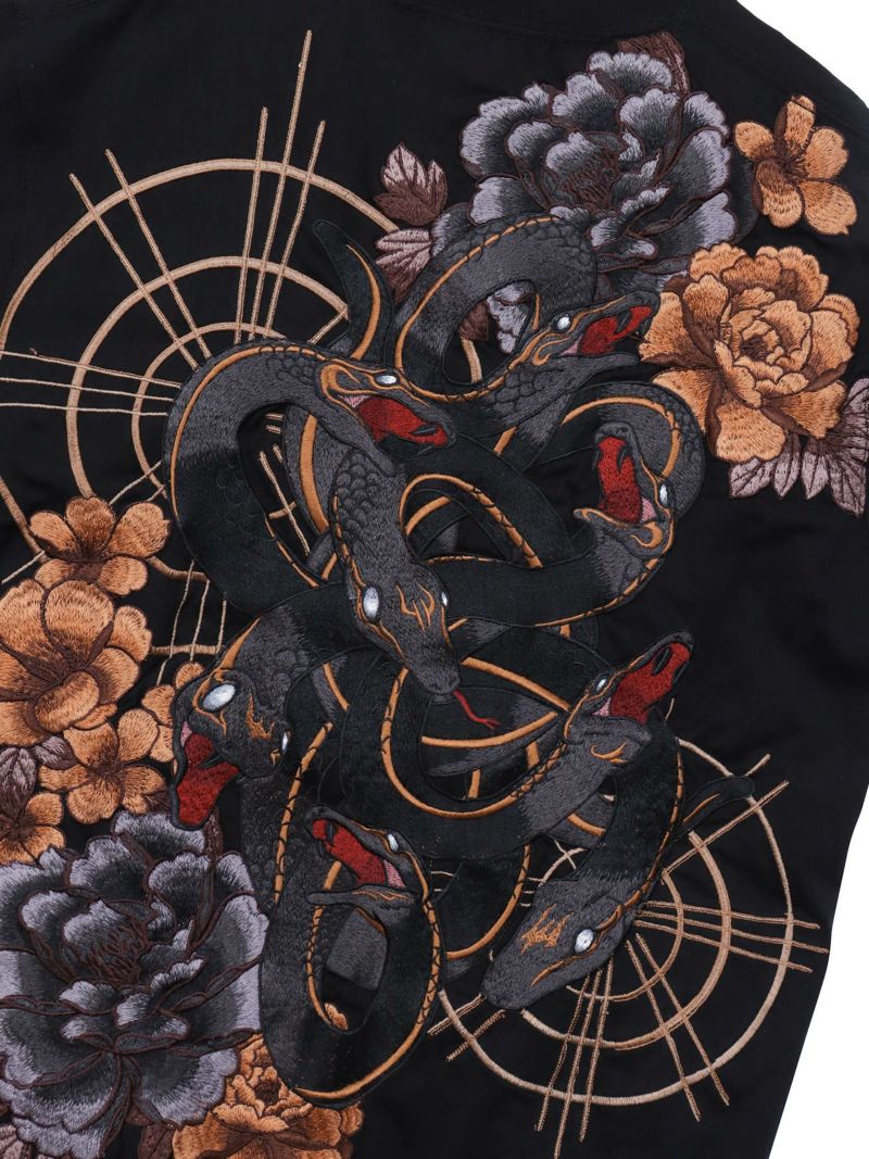 【絡繰魂・粋】“ヤマタノオロチ”総刺繍Tシャツ〔別注〕