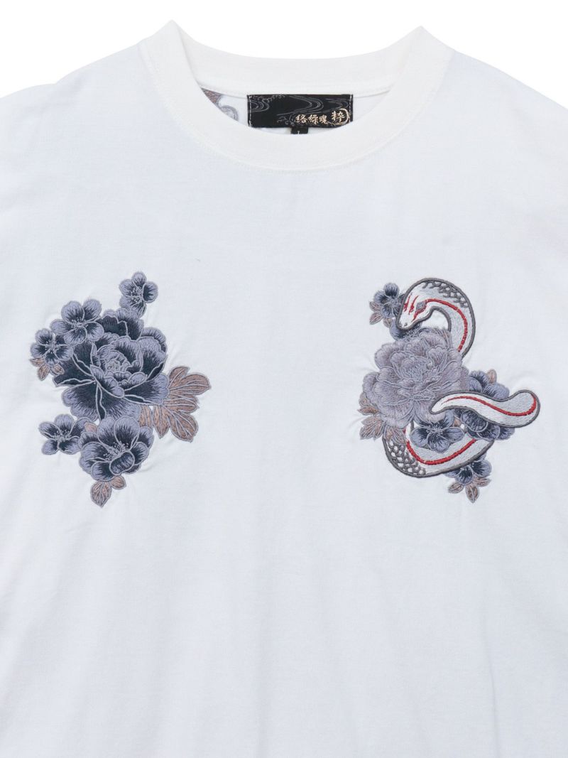 【絡繰魂・粋】“ヤマタノオロチ”総刺繍Tシャツ〔別注〕