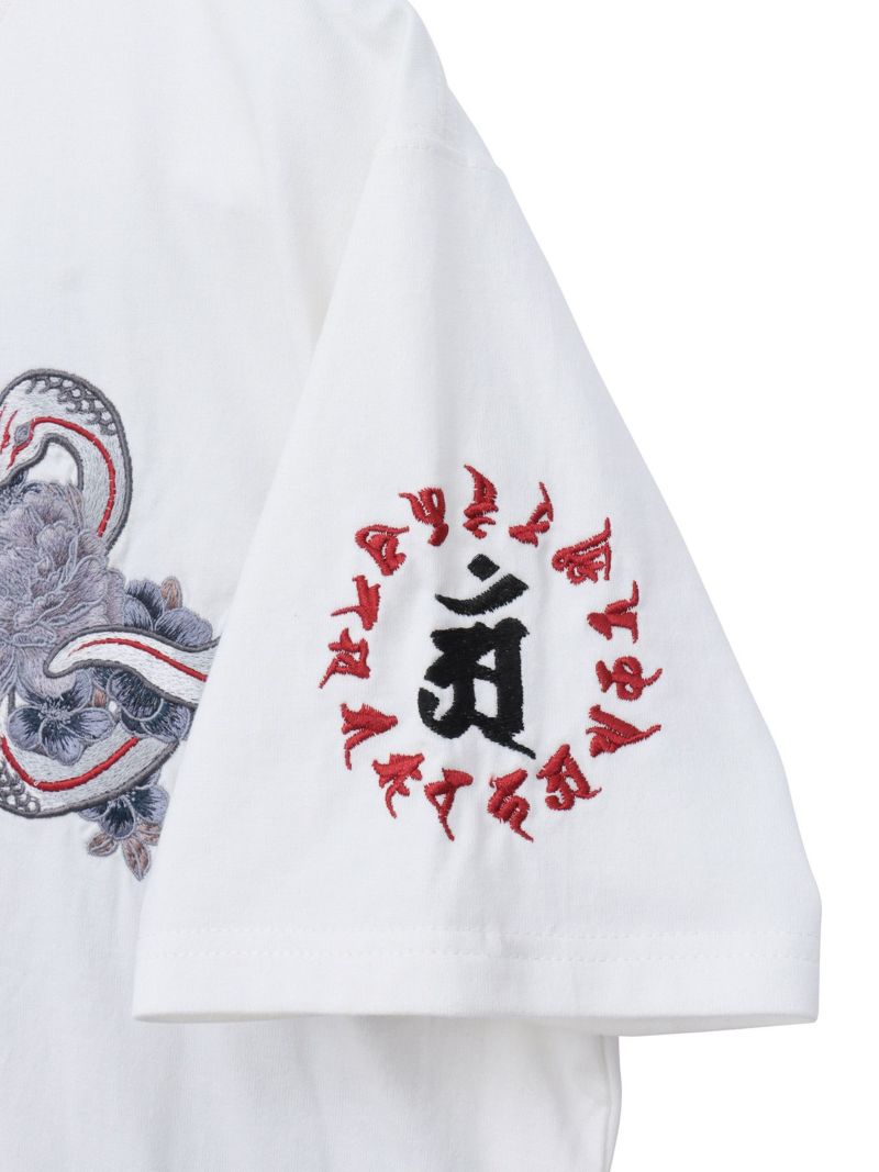 【絡繰魂・粋】“ヤマタノオロチ”総刺繍Tシャツ〔別注〕