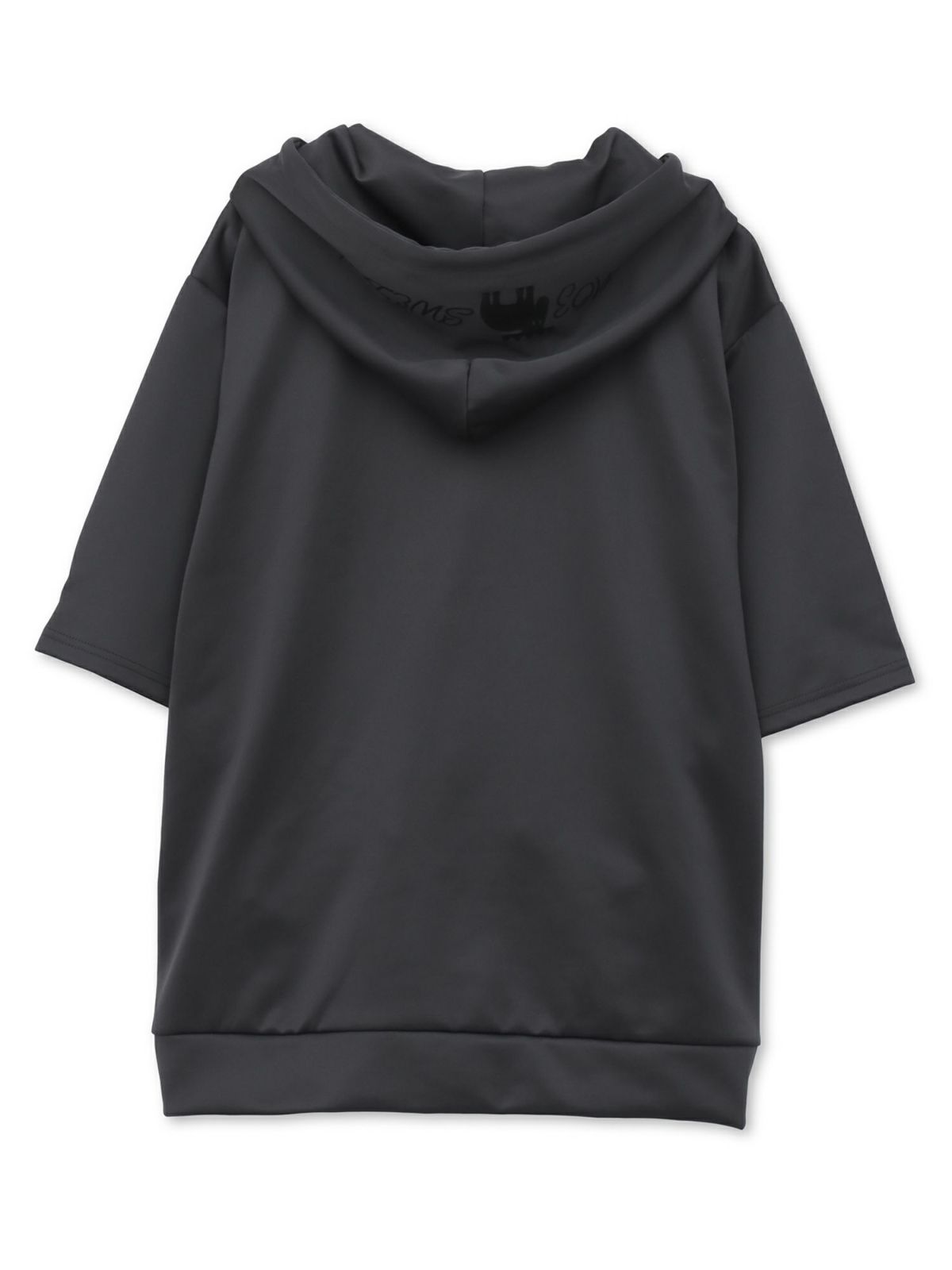 【moz】エルクサガラ刺繍入りジャージ素材 半袖ZIPパーカー〔別注〕