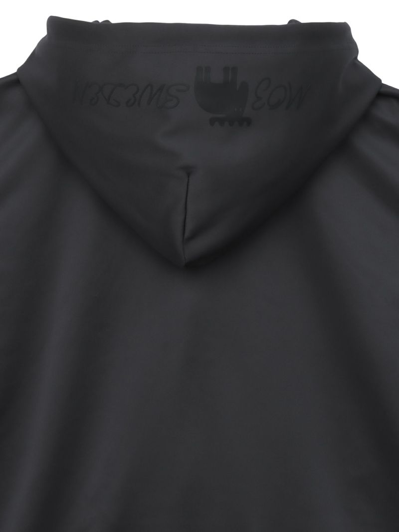 【moz】エルクサガラ刺繍入りジャージ素材 半袖ZIPパーカー〔別注〕