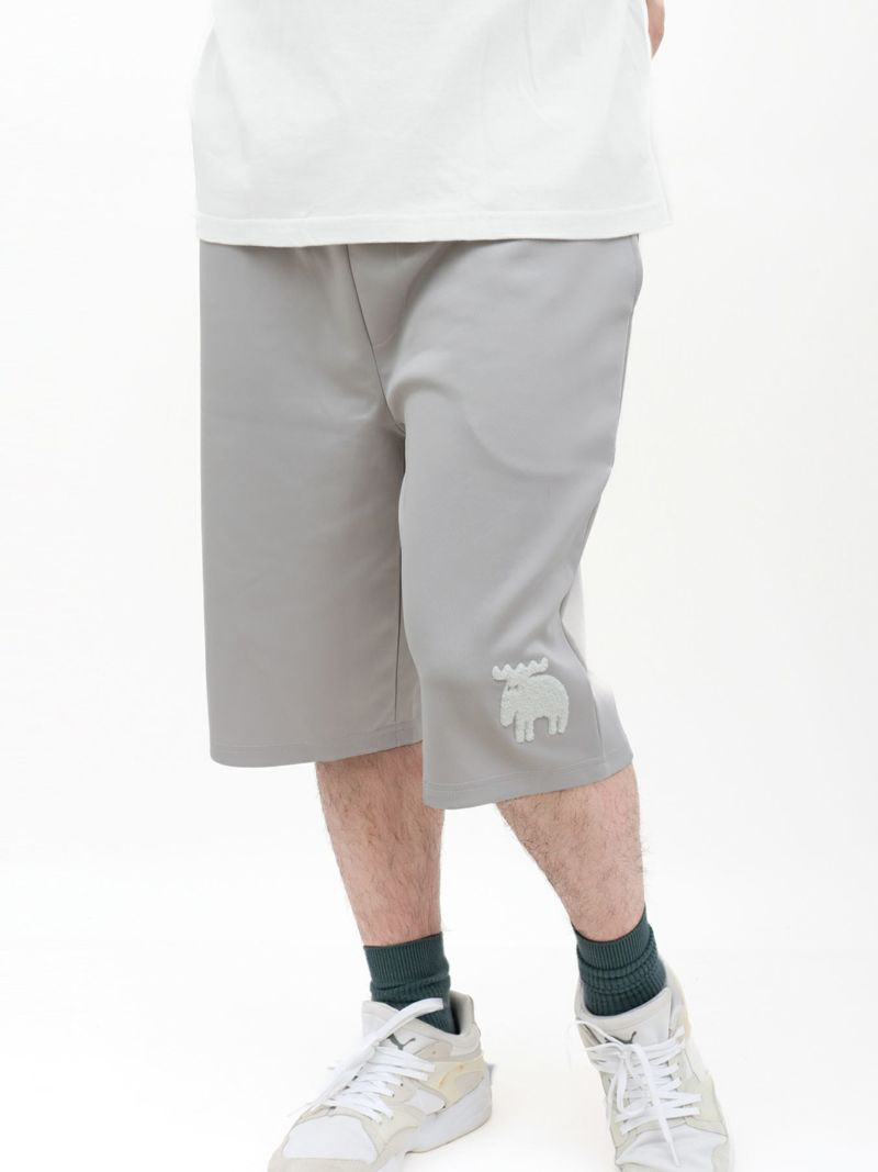 【moz】エルクサガラ刺繍入りジャージ素材 ショートパンツ〔別注〕