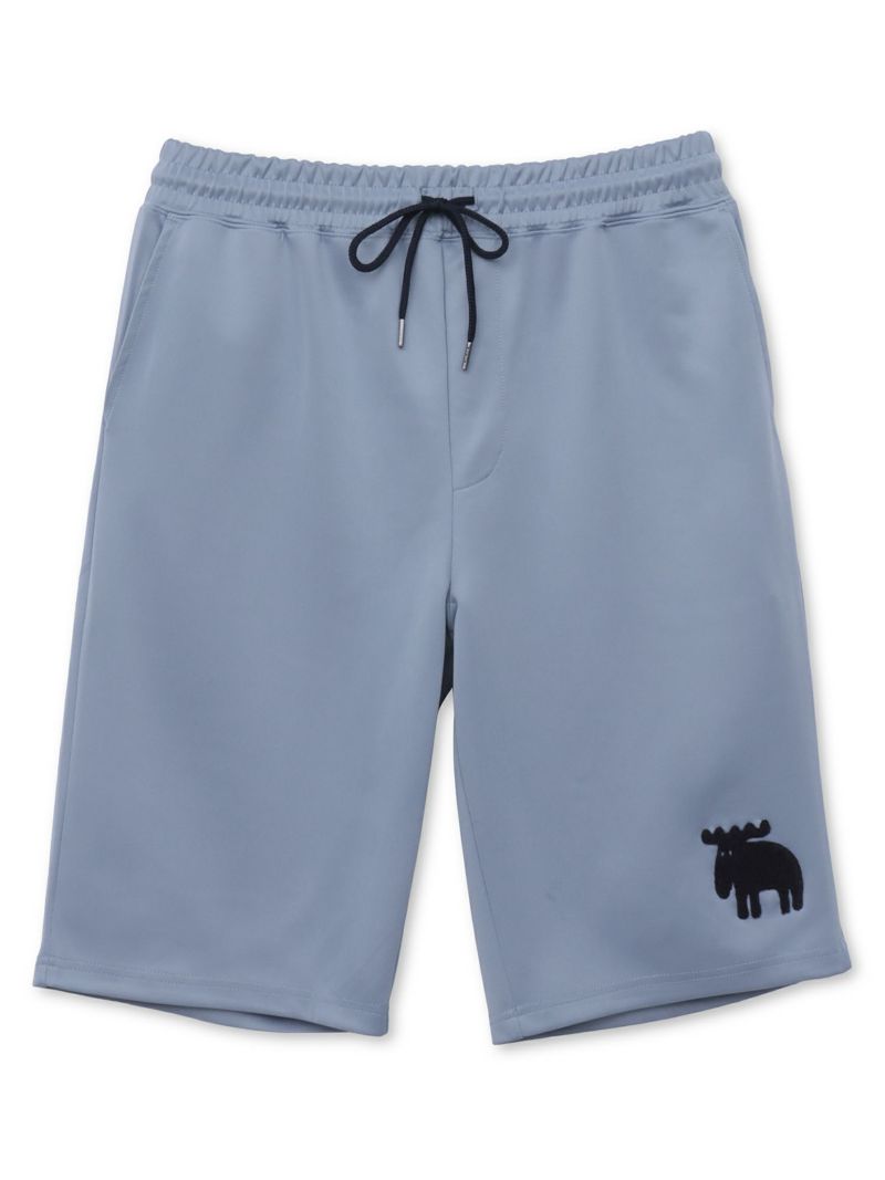 【moz】エルクサガラ刺繍入りジャージ素材 ショートパンツ〔別注〕