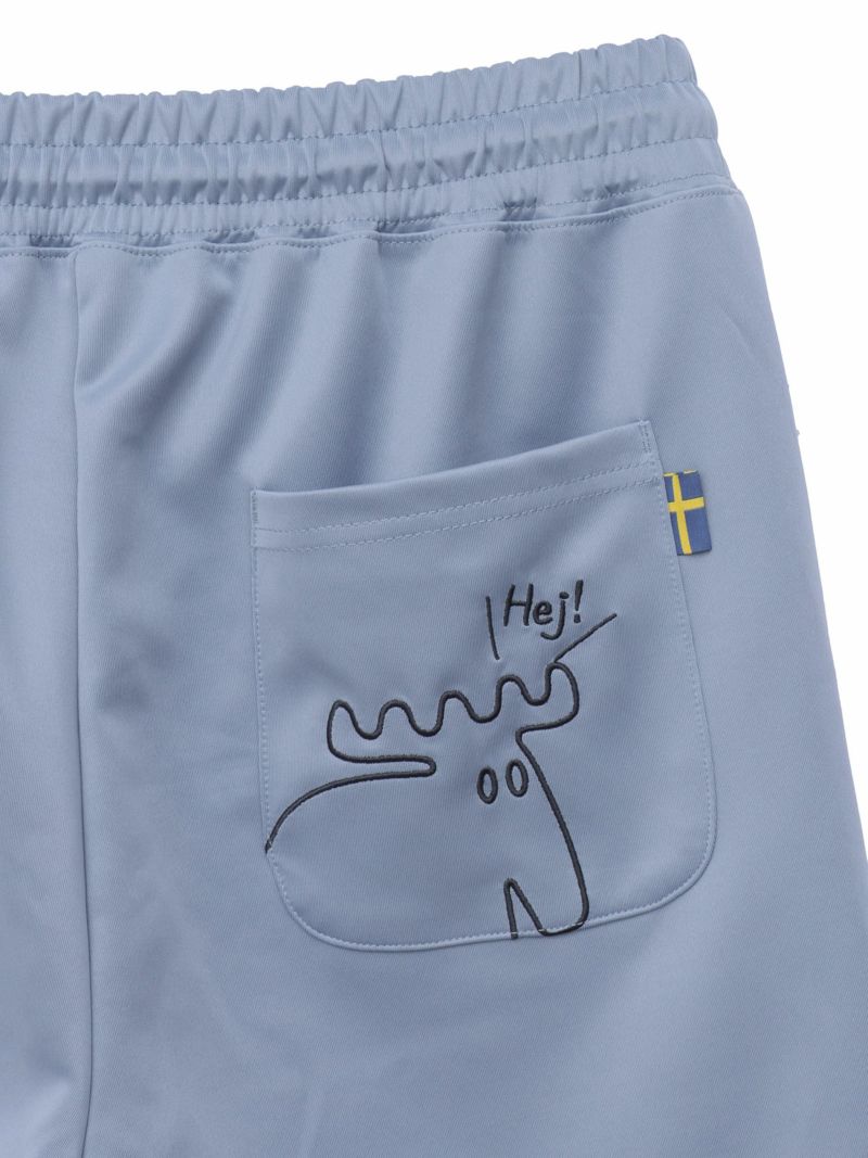 【moz】エルクサガラ刺繍入りジャージ素材 ショートパンツ〔別注〕