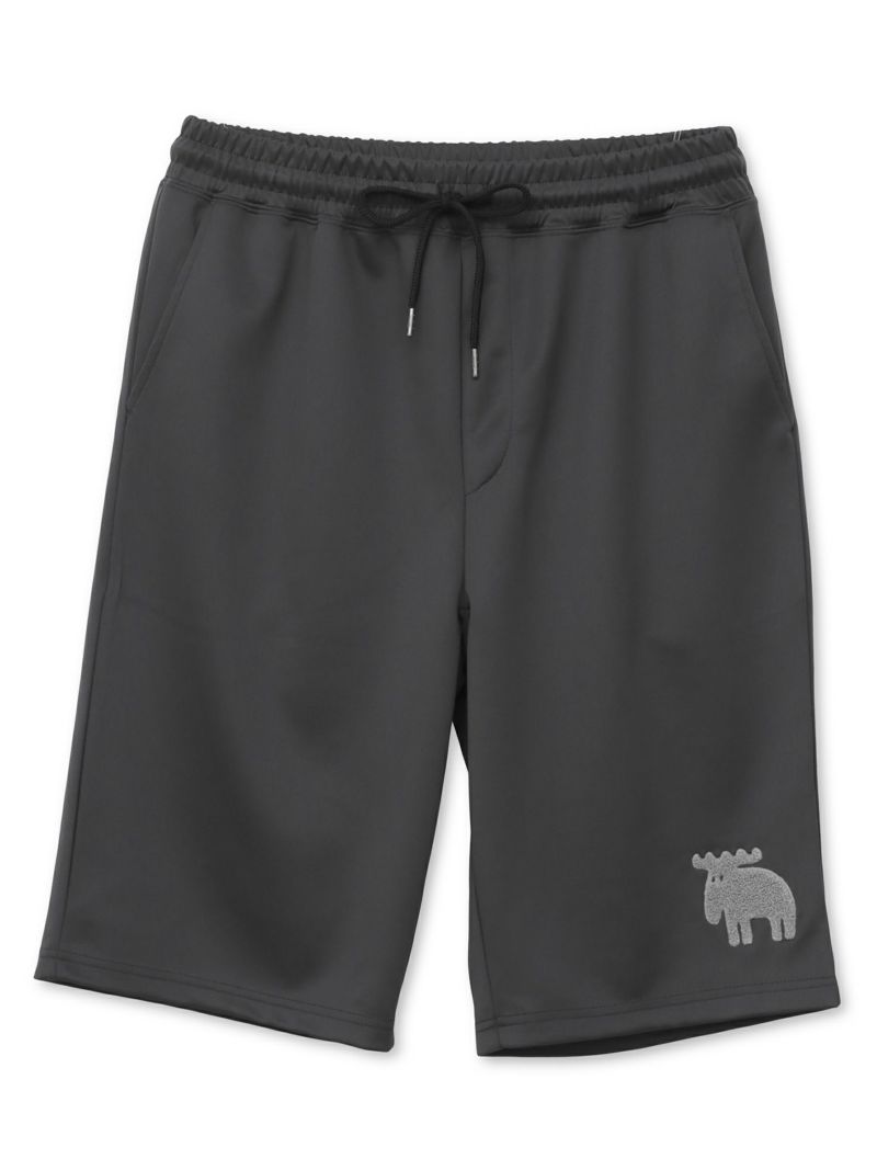 【moz】エルクサガラ刺繍入りジャージ素材 ショートパンツ〔別注〕