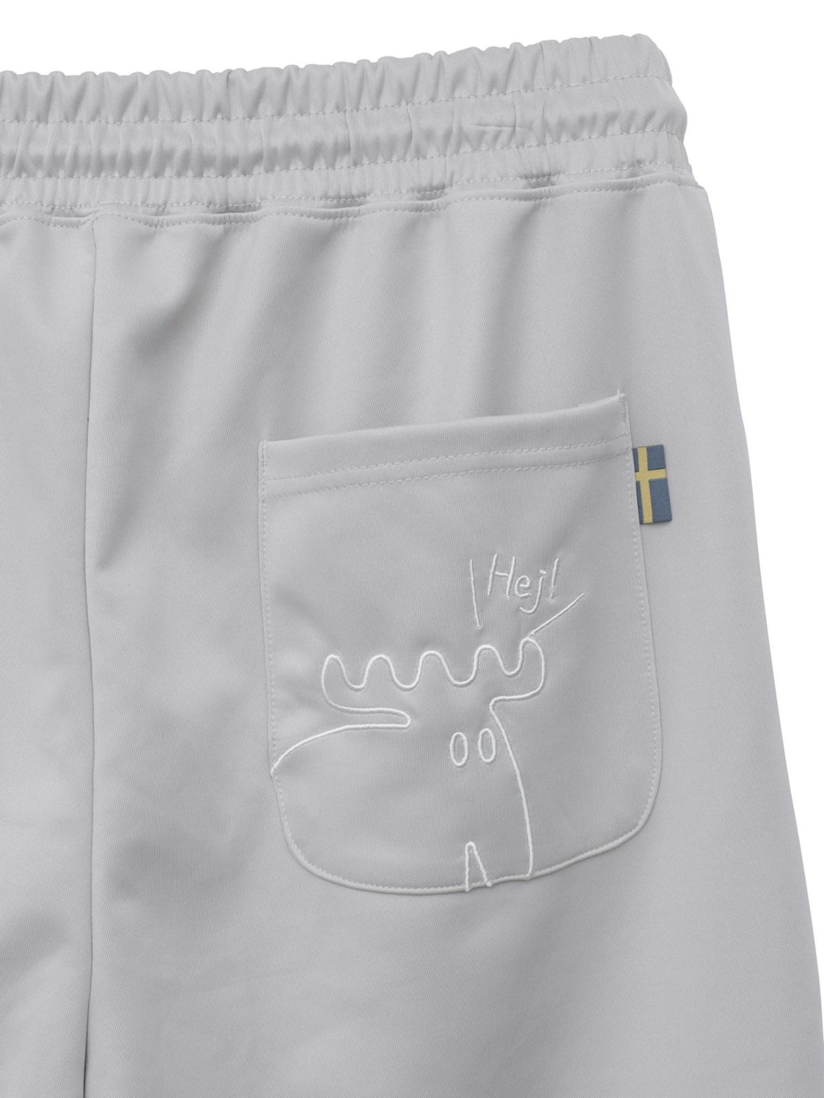 【moz】エルクサガラ刺繍入りジャージ素材 ショートパンツ〔別注〕