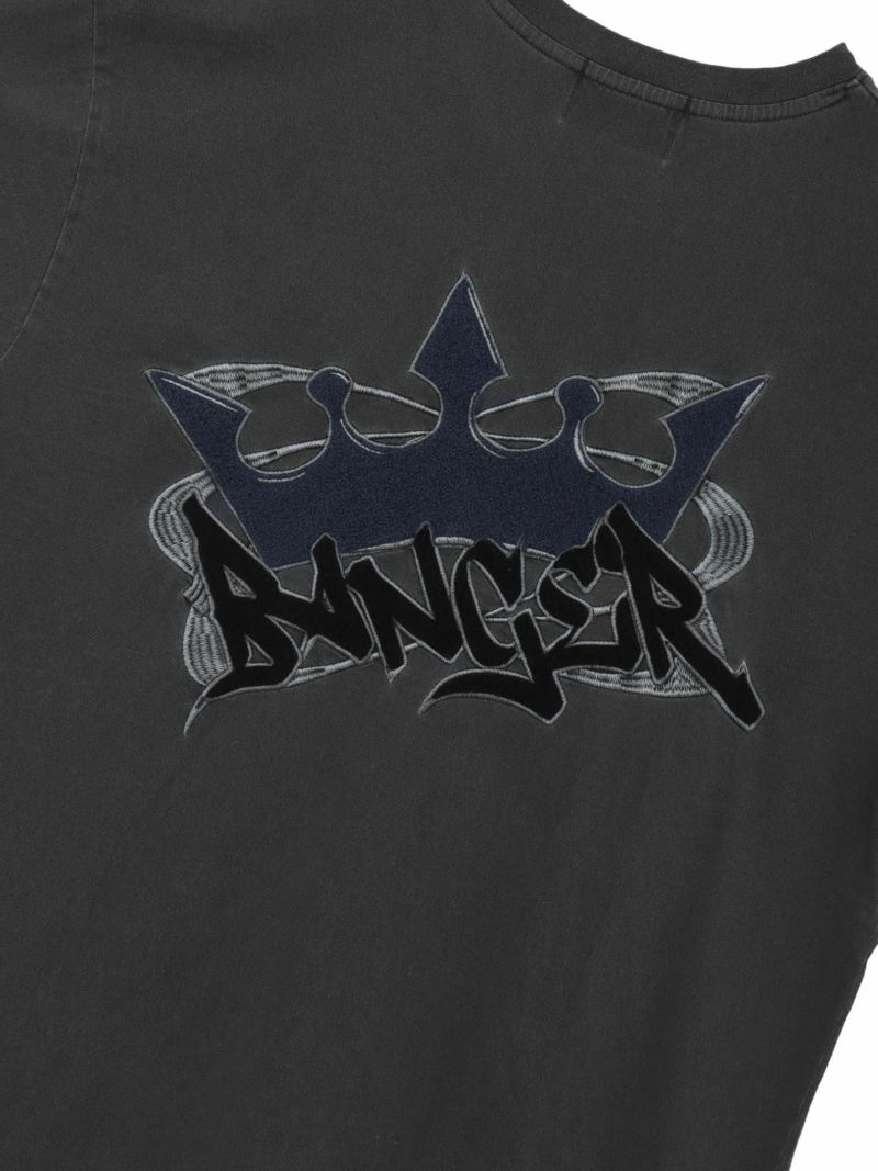 【BANGER】“クラウン”サガラ刺繍入りTシャツ