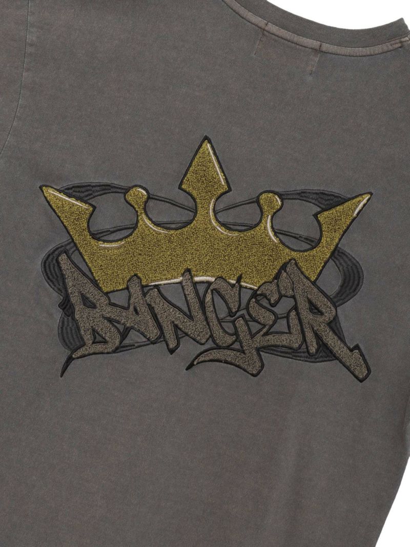 【BANGER】“クラウン”サガラ刺繍入りTシャツ