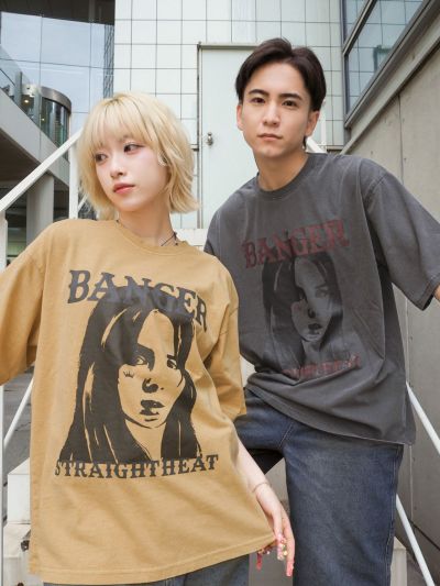 【BANGER】<br>“STRAIGHT HEAT”プリントTシャツ